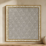 Spanish Pattern Framed Rug – 48x48 cm
