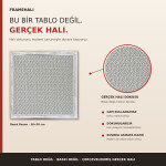 FrameHalı İlmek Desen Halı Çerçeve – 38x38 cm