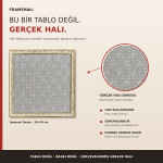 Spanish Pattern Framed Rug – 48x48 cm