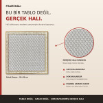 Honeycomb Pattern Framed Rug – 48x48 cm