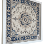 FrameHalı Mavi Motif Baskı Halı Çerçeve – 43×43 cm