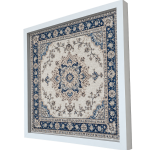 FrameHalı Mavi Motif Baskı Halı Çerçeve – 43×43 cm