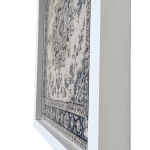 FrameHalı Mavi Motif Baskı Halı Çerçeve – 43×43 cm