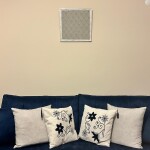 Spanish Pattern Framed Rug – 48x48 cm