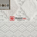 FrameHalı Kilim Desen Halı Çerçeve – 48x48 cm