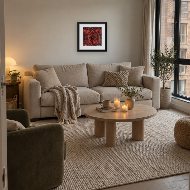 FrameHalı Madalyon Desen Halı Çerçeve – 40–43 cm