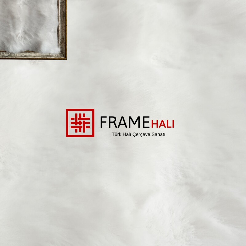 FrameHalı Peluş Desen Halı Çerçeve – 28x28 cm