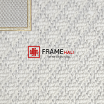 Honeycomb Pattern Framed Rug – 48x48 cm