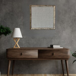 FrameHalı Sarım Desen Halı Çerçeve – 38x38 cm