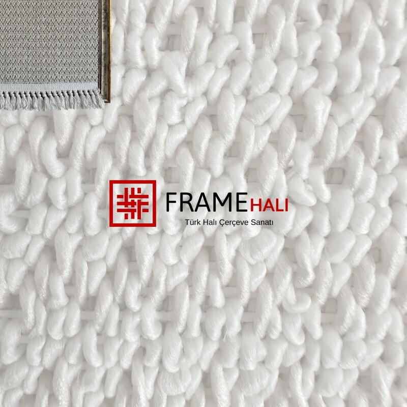 FrameHalı Sentez Desen Halı Çerçeve – 38x38 cm