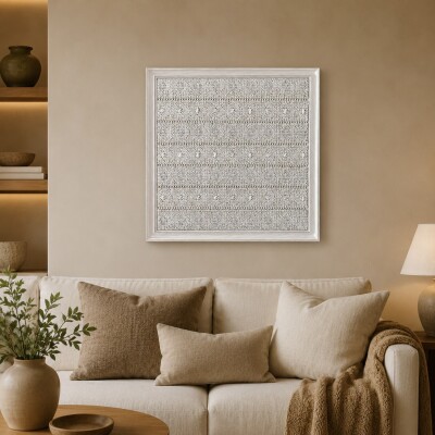 FrameHalı Zaman Desen Halı Çerçeve – 38x38 cm